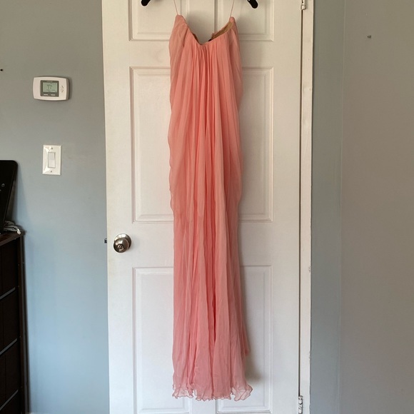 Alexander McQueen pink silk chiffon gown IT42 made in Italy S/S 2019 MSRP $3900 - Picture 3 of 16